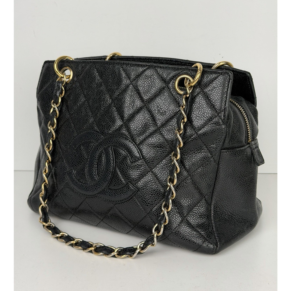 Chanel Petite Timeless Tote in Black Quilted Caviar Leather 2009-2010 S19